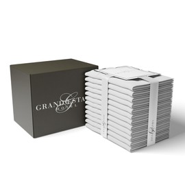 Ultra-Soft & Silky Sateen Weave Cotton-Rich Wrinkle-Resistant Pillowcase Set - 12-Piece Bulk Pillowcases for Hotels, Spas, Salons, Hospitals, King Size, White by Grand Estate Hotel