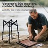 Odoland Folding Camping Table with Sturdy Storage Bag, Adjustable Height