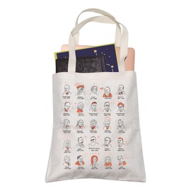 LEVLO 25 Classical Music Composers Musician Shopping Bag Music History School Tote Bag Birthday Graduation Gift (25 Composers)