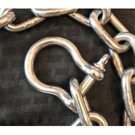 US Stainless 5/16" (8mm) AISI 316 Anchor Chain with 3/8" (10mm) Shackles (5/16" (8mm) x 15')