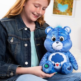 Care Bears 14" Medium Plush - Grumpy Bear - New Denim Design - Soft Huggable Eco-Friendly Material!