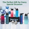 Trek Leaf Travel Water Bottle with Carrying Bag, 3 Lids