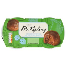 Mr Kipling 95 g Sticky Toffee Sponge Puddings, 220 g Box, 2 per Pack (Pack of 2)