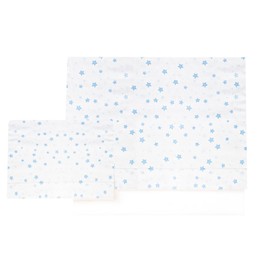 various Set Lenzuola Lettino Neonato 60x120 cm, 100% Cotone Extra Morbido, Include Lenzuolo con Angoli, Lenzuolo Sopra e Federa, Biancheria Letto Bambino Traspirante Motivo Stelle Blu