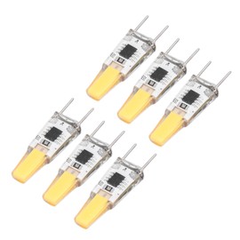 LED Bulb, 6Pcs G8 LED 2 Pin Bulb, 3W COB Dimmable 360 Degrees Light Energy Saving 50000 Hours Light Bulbs for Ceiling Wall, Under Counter Fixtures (Warm White)