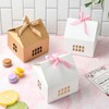 KitBeads 20Pcs 2 Colors House Gift Boxes Cardboard Treat Present