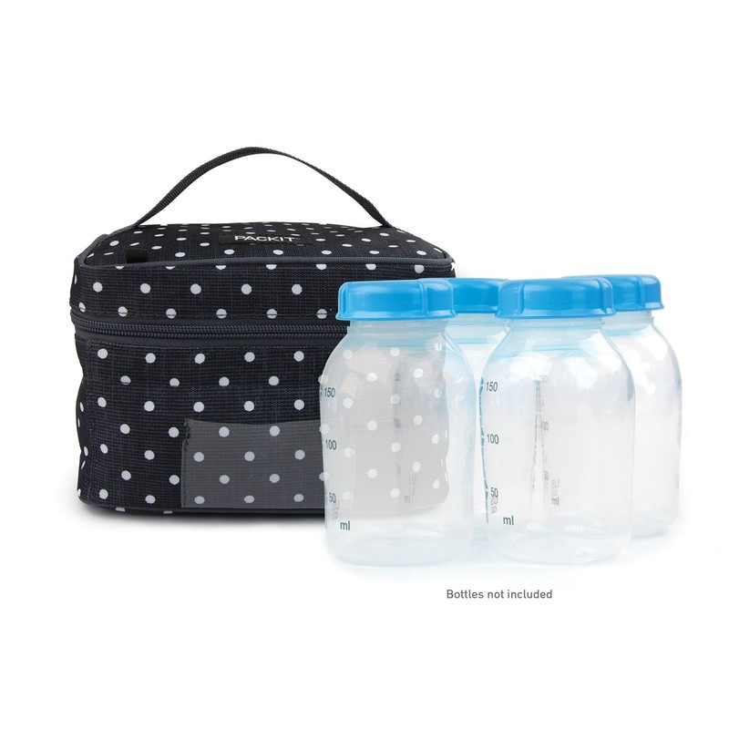 PackIt Freezable Baby Bottle Cooler for Breastmilk and Formula, Polka