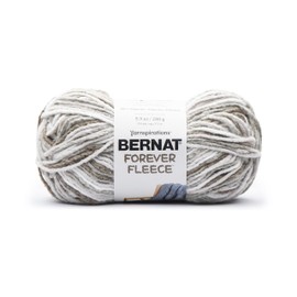 Bernat Forever Fleece Latte Yarn - 2 Pack of 280g/9.9oz - Polyester - 6 Super Bulky - 194 Yards - Knitting/Crochet
