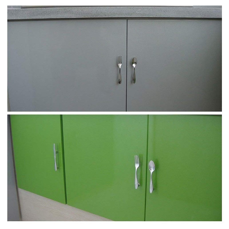 CENGOOD 3-Pack Cabinet Pulls Spoon Knife Fork Shape Door Handles