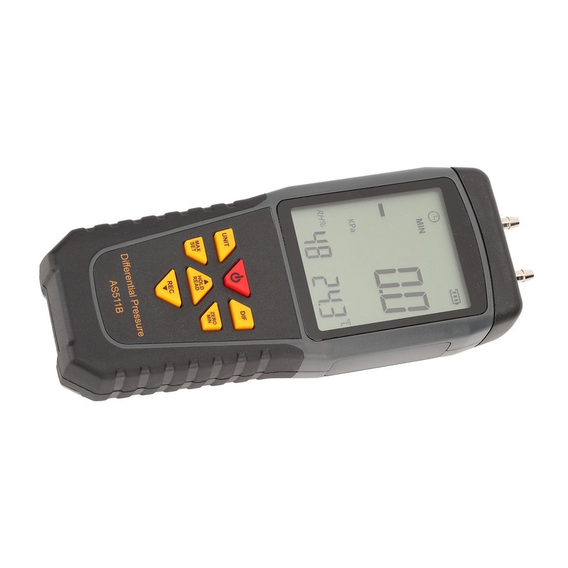 Differential Pressure Gauge LED Backlit Display Handheld Digital Gas Pressure