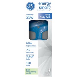 GE Lighting 78960 Energy Smart CFL Party Light 13-Watt Blue T3 Spiral Light
