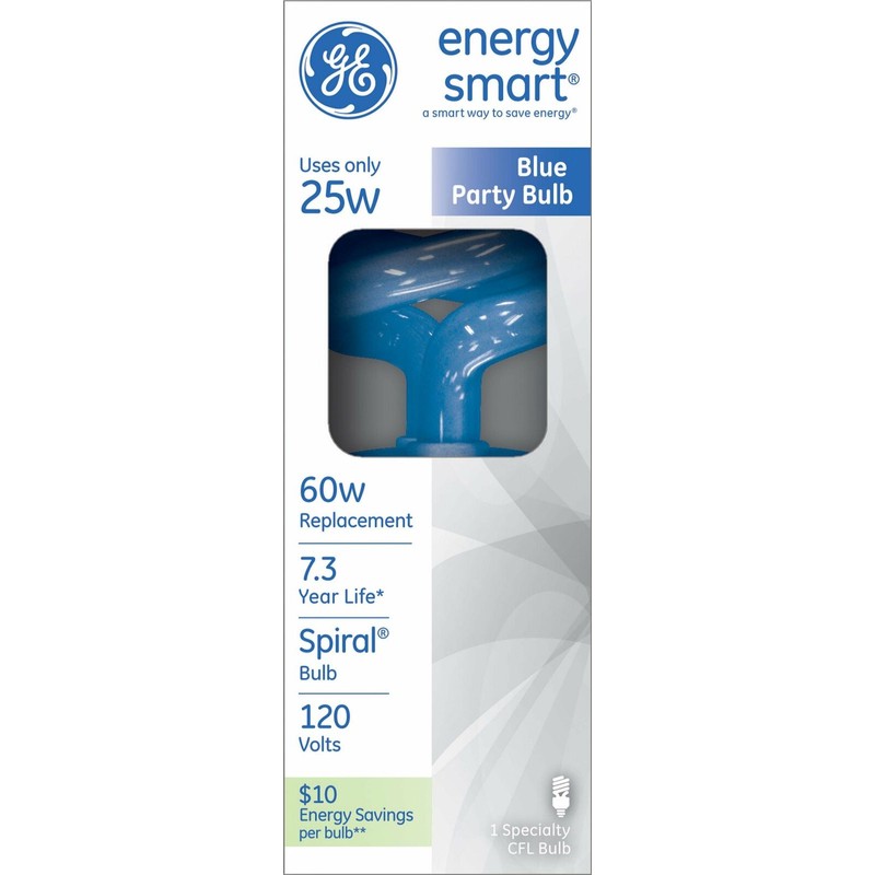GE Lighting 78960 Energy Smart CFL Party Light 13-Watt Blue