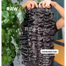 Free Tax Best Price Raw Cambodian Body Wave Vietnamese Virgin Natural Wave Highest Quality Raw Straight Haircolor: 1 bundle wave curly, Stretched Length: 16 Inches