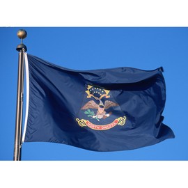 Allied Flag - 4' x 6' Outdoor Nylon North Dakota State Flag - Made in USA - Vivid Color and Fade Resistant - Reinforced Hem and Brass Grommets