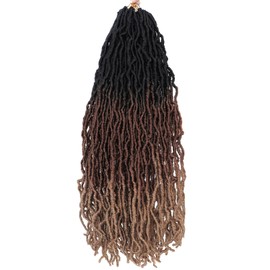 Ombre Faux Locs Crochet Hair Soft Locs 26 Inch 7 Packs Crochet Locs Natural Long Locs Crochet Hair For Women Synthetic Pre looped Crochet Braids (26 Inch (Pack of 7), 1B/30/27)