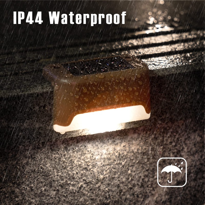 SOLPEX Solar Deck Lights 12 Pack, Waterproof Led Lights for