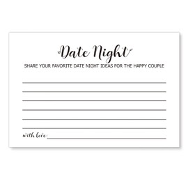 50 Date Night Cards, Date Night Ideas Great Gifts for Couples, Husband, Wife, Boyfriend, Girlfriend, Anniversary, Bride and Groom, Romantic Conversation Starter Card Set, 4X6 Inch.