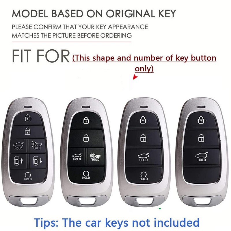 SANRILY PU Leather 4/5/7/8 Button Key Fob Cover Fit for