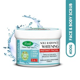 Luster Soul Radiance Instant Facial 3 in 1 - Wash, Scrub & Mask | With Sparkling white & Brightenning Formula | All Skin Types (Paraben & Sulfate Free) - 400 g