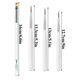 18 PCS Nail Art Brushes Nails Art Liner Brushe 2 in 1 Polymer Gel Dual Ended Tool Pull Line Painted Pen Nails Dotting Tools Set for DIY Gel Nail Extension Nail Professional Painting Drawing