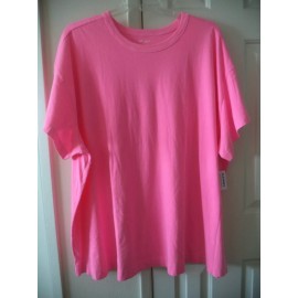Old Navy Neon Bubble Gum Pink Oversized Tunic Longer Length T-shirt 2XL 3X 20 22 24 2X