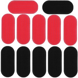 12 Pieces Hair Gripper Hair Holders Hair Fringe Stickers-Magic Hair Fixed Clip Hairpin Hair Styling Accessories (Black, Red)