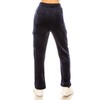 Women's Velvet Corduroy Cargo Pocket Jogger Sweat Pant Straight Leg