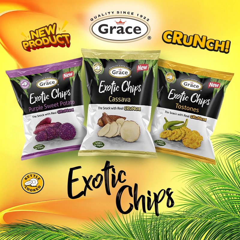 Grace Green Banana Chips 2.5oz - 6 Pack Plantain Chips