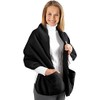 Warm and Cozy Fleece Wrap Shawl with Large Front Pockets