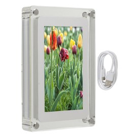 Video Picture Frame 5 in IPS Screen Type C 4GB 1000 Mah 100‑240V Digital Picture Frame for Home Office Decor