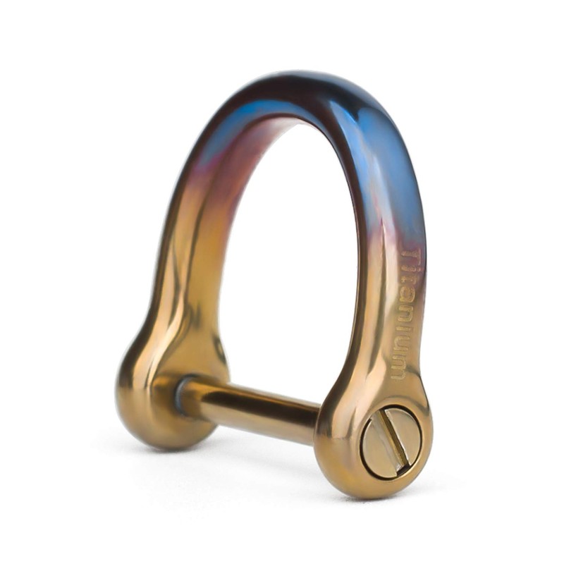 TISUR Key Ring Titanium D-Ring Key Car Motorcycle Keychain Cute