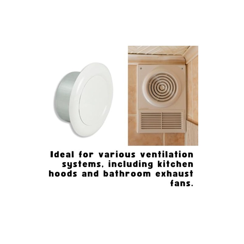 Invero® Universal Metal Round Ceiling Air Extract Valve Vent Cap