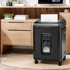 NEW-Heavy-Duty 12-Sheet Cross-Cut Paper And Credit Card Shredder, P-4 Security, 5.7-Gallon Bin, 4-Mode System For Paper, Cards, CDs, Staples, Clips, Anti-Jam Technology