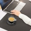 Black Marble Pattern Coasters for Drinks,Round PU Leather Coaster with