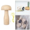 zalati Darning Mushroom Kit with 10 Coloured Threads, Wooden Tool