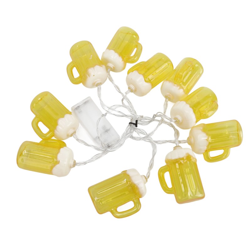 2pcs Beer String Lights 6.5ft 10LED Holiday Party Decorative String