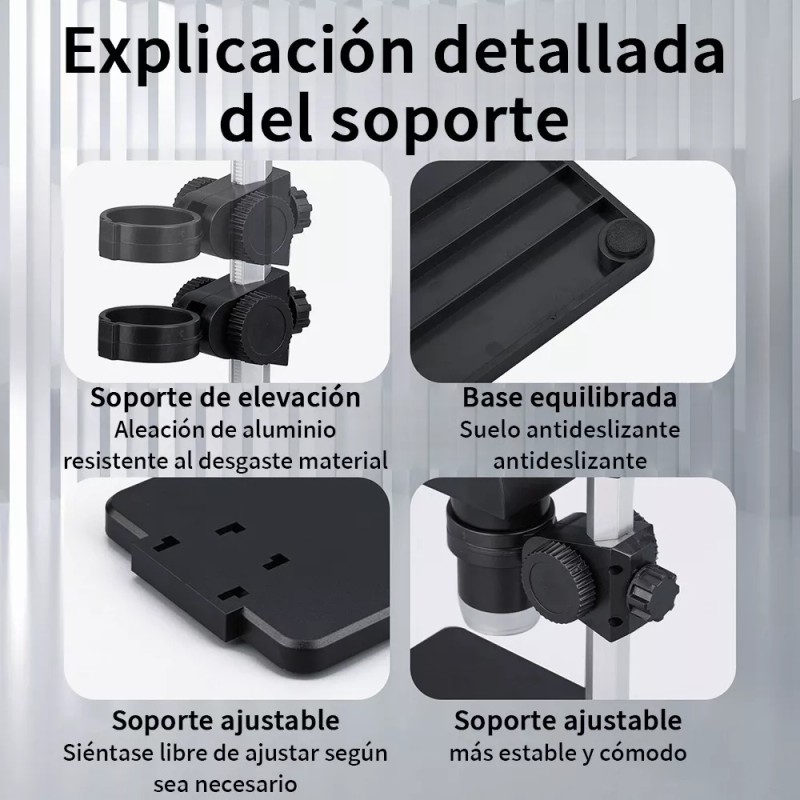 Fnbrli Microscopio Electrónico Académico Con Pantalla Lcd Hd 5.5