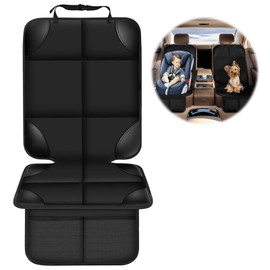 TTAMG AXVOOMA Car Seat Protector, 122 * 48cm Car Seat Protectors for Child Seats with Non-slip Bottom and 2 Large Mesh Pockets for Toddler, Baby Or Dog Protects Upholstery from Scratches Stains