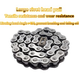 Mini Bike Front Chain Fits coleman CT200U CT200U-EX BT200X Mini Bike Chain MB200 MB165 Baja Warrior Heat Mini Baja Motorsports+Chain Adjuster(#420 Chain 42 Link)