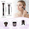 Nogeqi 2 Pcs Nose Contour Brush, Foundation Concealer Brush,Double Head