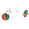 Touch Jewellery 925 Sterling Silver with Enamel Rainbow Circle Stud