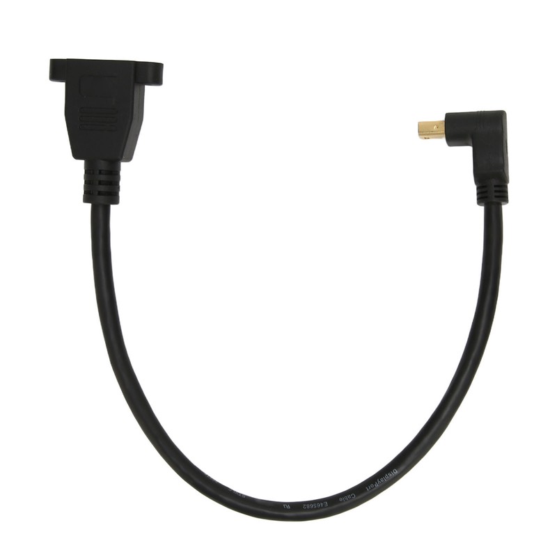 DP Female to Mini DP Male Cable Double Hole Lockable