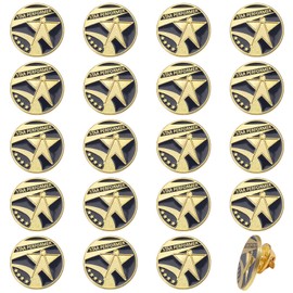 CHGCRAFT 20 Pcs Employee of the Month Lapel Pin Employee Enamel Pin Alloy Star Badge for Staff Backpack Clothes