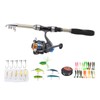 Fishing Pole Kit Carbon Telescopic Portable Durable Lure Rod Set