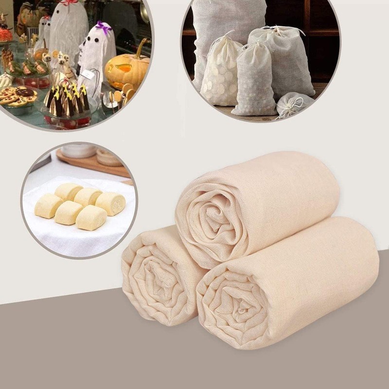 ATPWONZ 39 SqFt Natural Cotton Ultra Fine Cheesecloth Unbleached Mesh