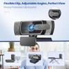 Samcorn Cámara Web con Micrófono 1080P HD USB, Transmisión en