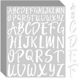 Bemeol Letter Stickers 30 Sheet Self Adhesive Letters Stick on Vinyl Letters Capital Alphabet Sticker Letter for Bulletin Board Classroom Craft Home Decor(White,1 Inch,2 Inch)