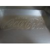 Coca-Cola Embossed Galvanized Steel Tray with Rope Handles
