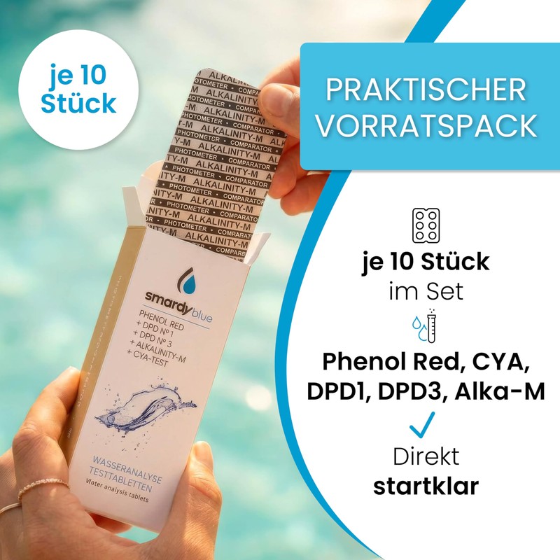 smardy 50 Photometer Test Tablets for PoolLab and Electronic Pool