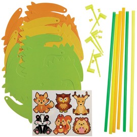 Baker Ross FX144 Autumn Windmill Kits - Pack of 6, Autumn Craft Kit, Kids Windmill Spinners, Kids Pinwheel
